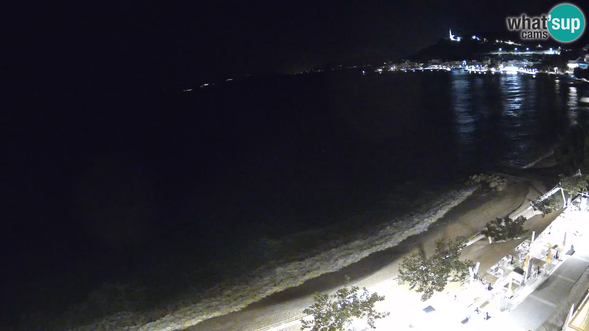 Panorama della spiaggia a Podgora