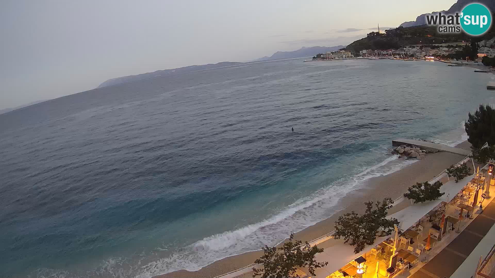 Panorama della spiaggia a Podgora