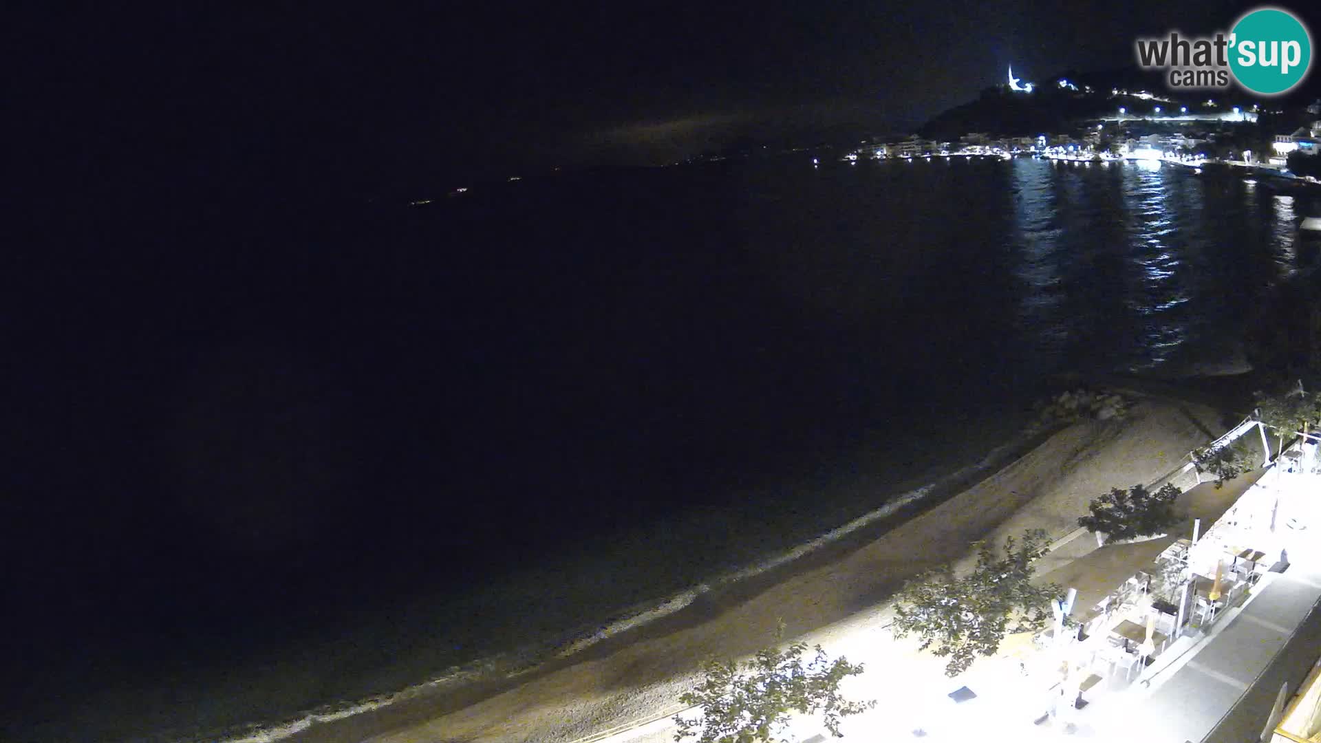 Vue de plage in Podgora