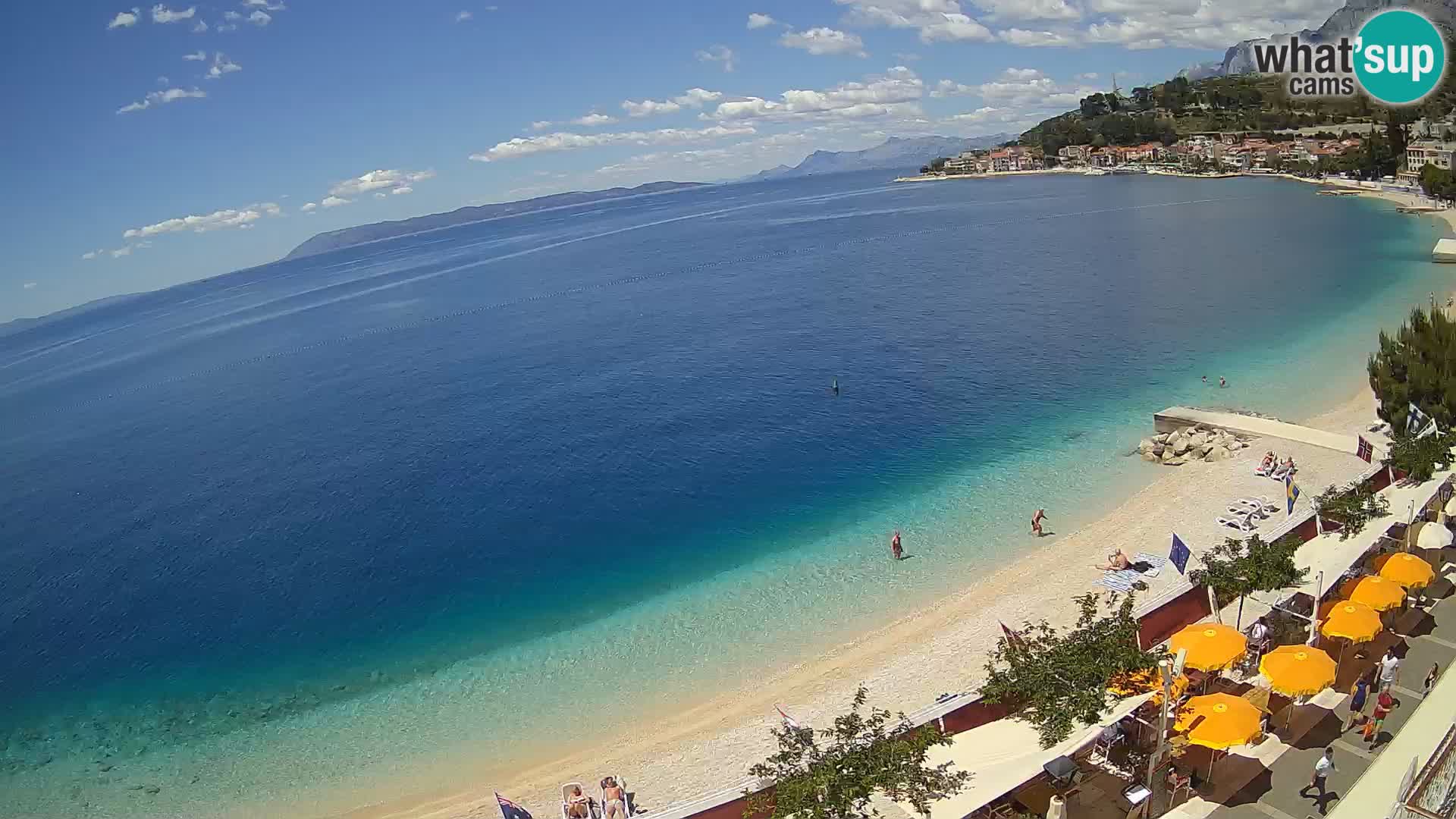 Podgora webcam – panorama beach – Dalmatia – Croatia