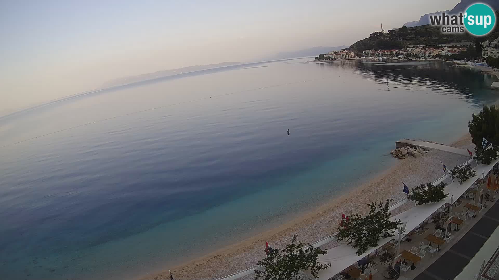 Panorama della spiaggia a Podgora