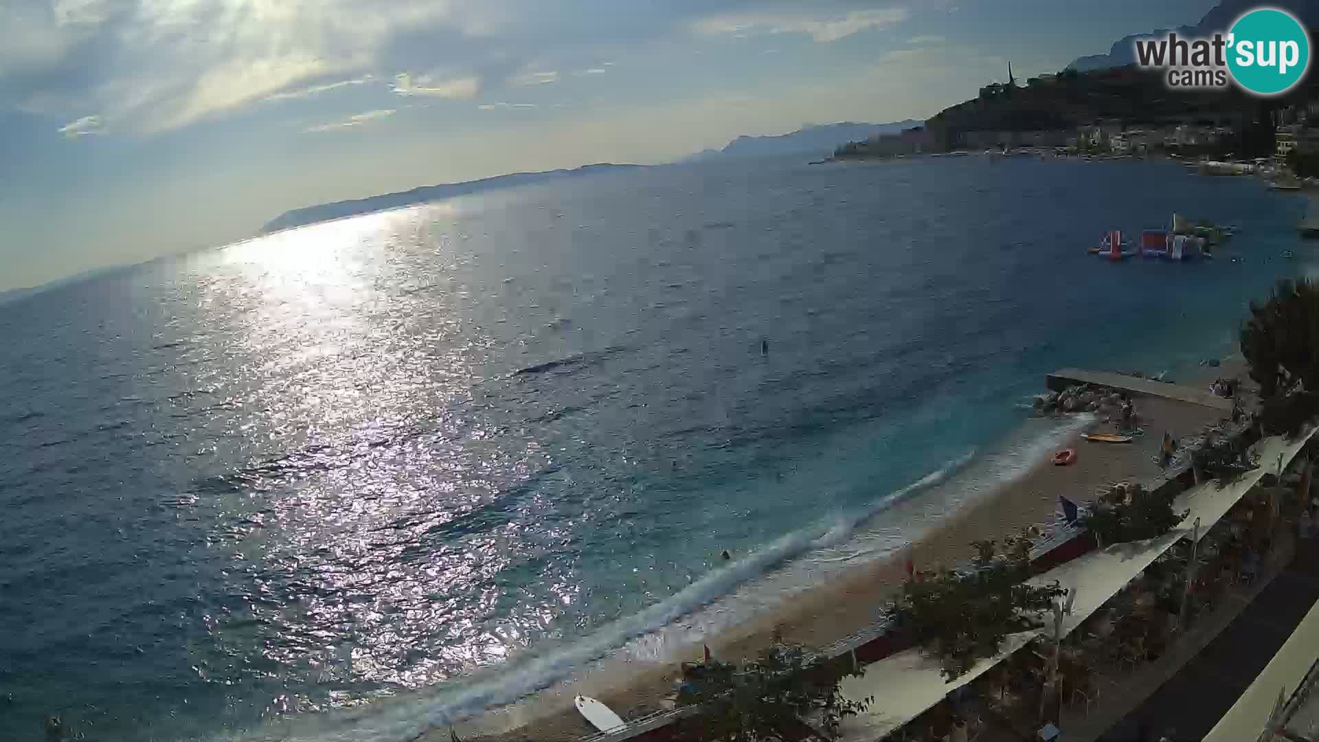 Panorama della spiaggia a Podgora
