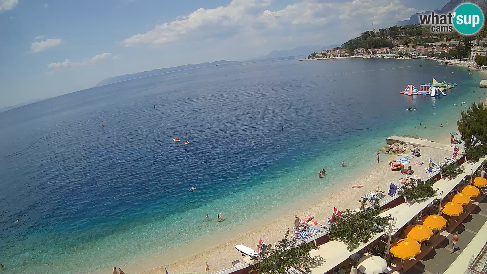 Panorama della spiaggia a Podgora