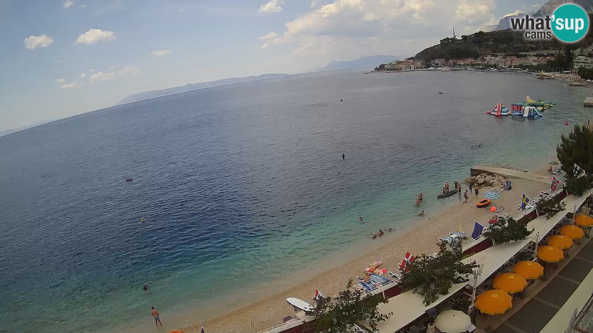Panorama della spiaggia a Podgora
