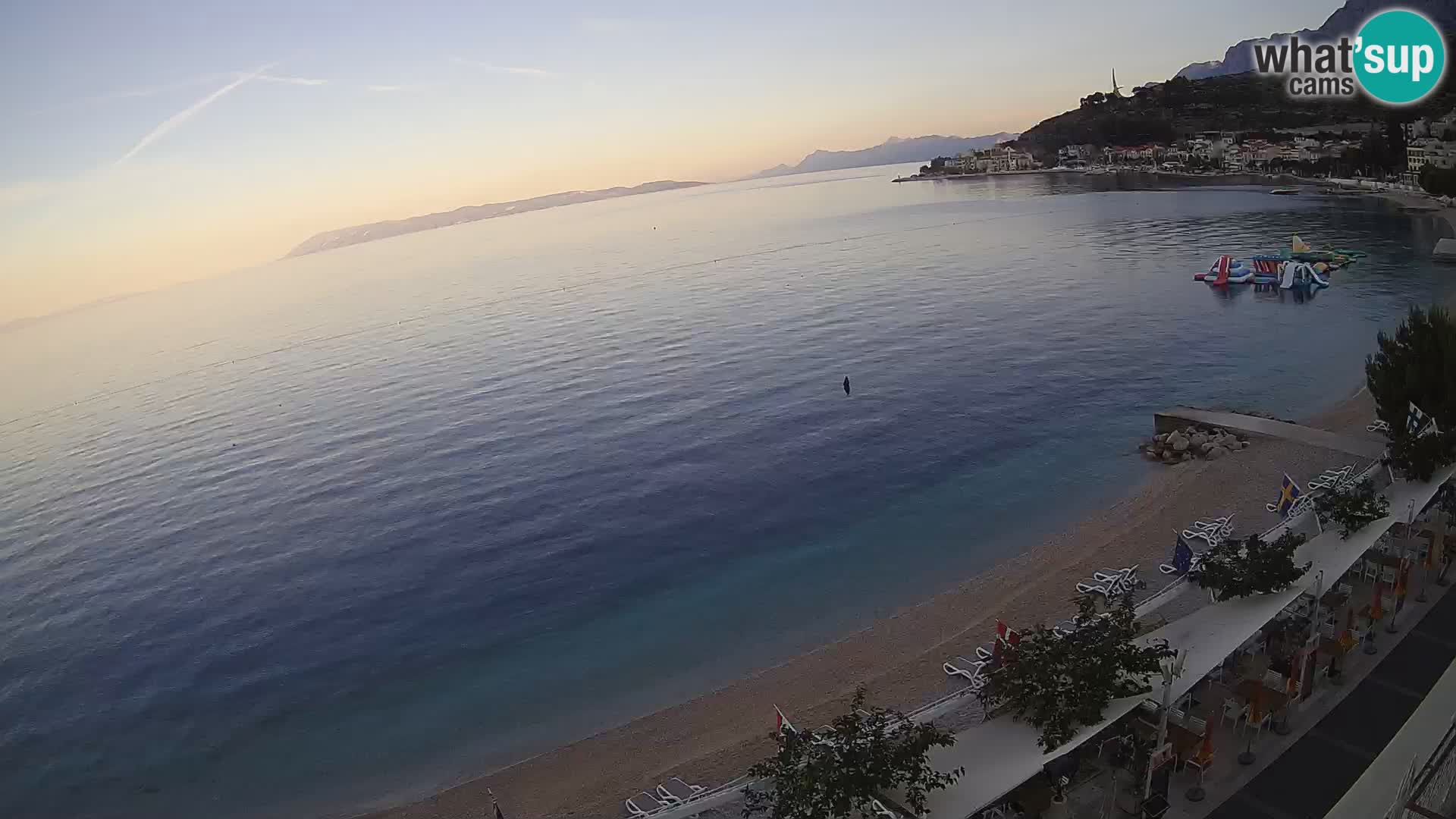 Panorama della spiaggia a Podgora