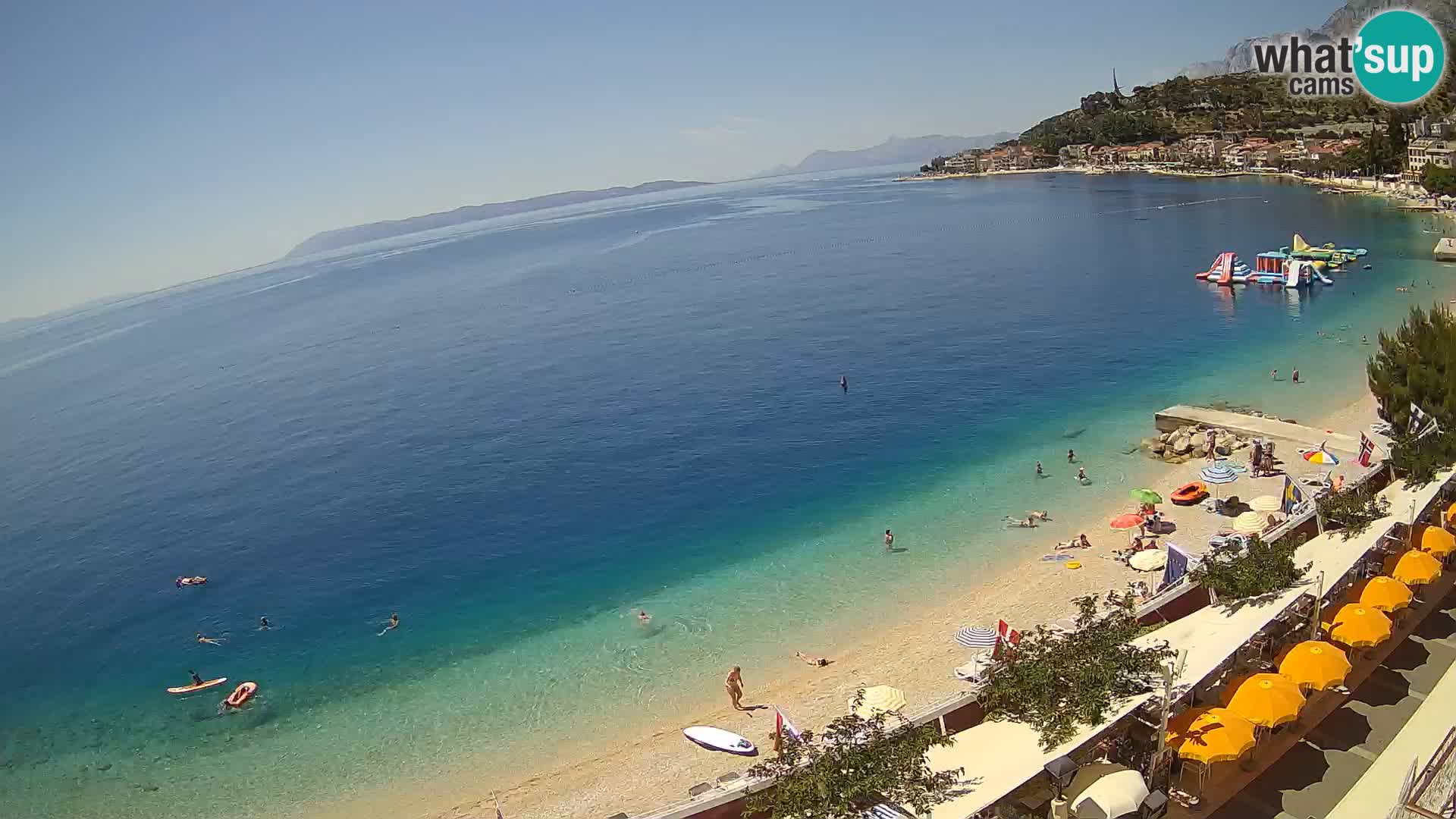 Vue de plage in Podgora