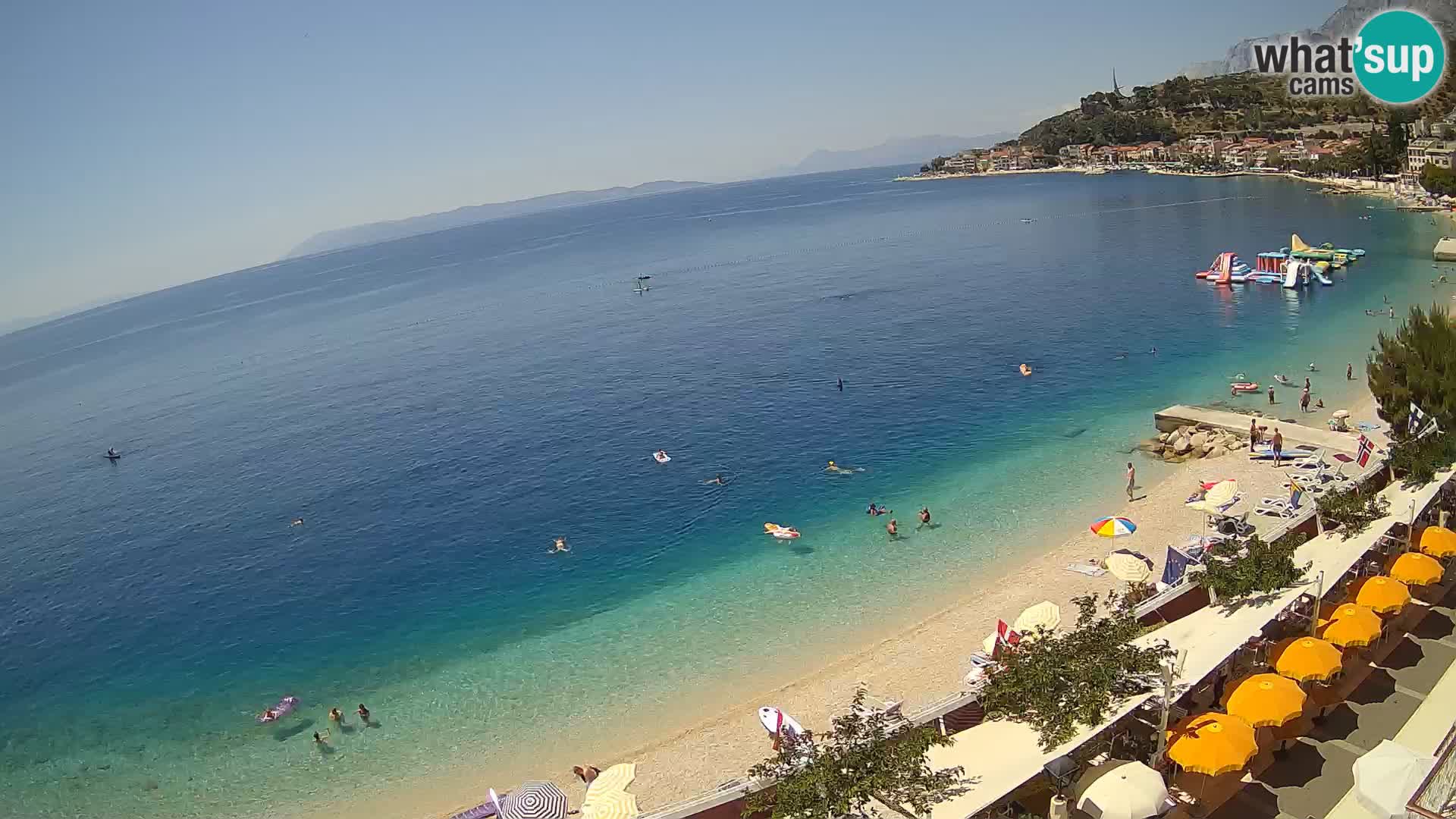 Panorama della spiaggia a Podgora