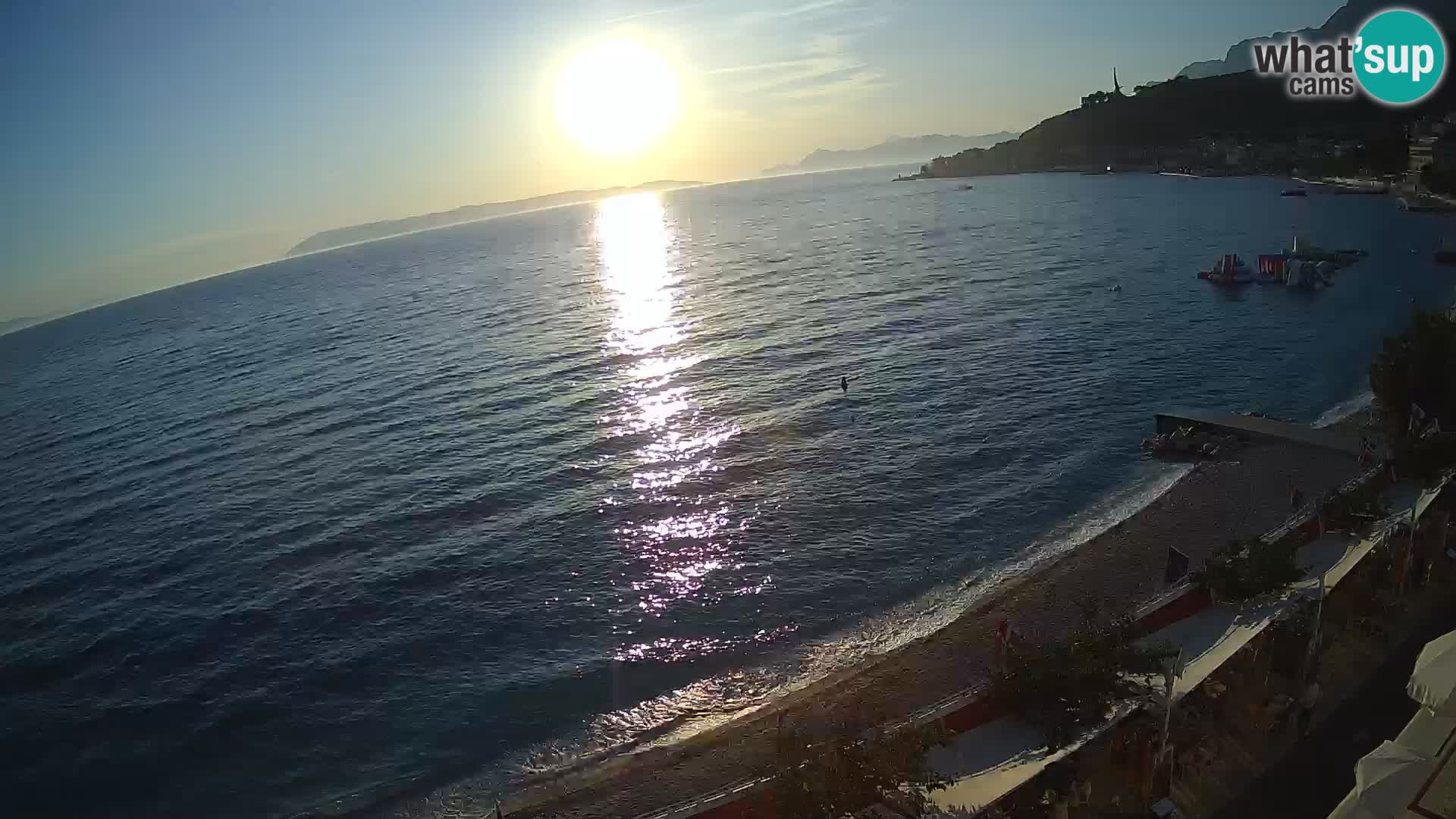 Panorama della spiaggia a Podgora