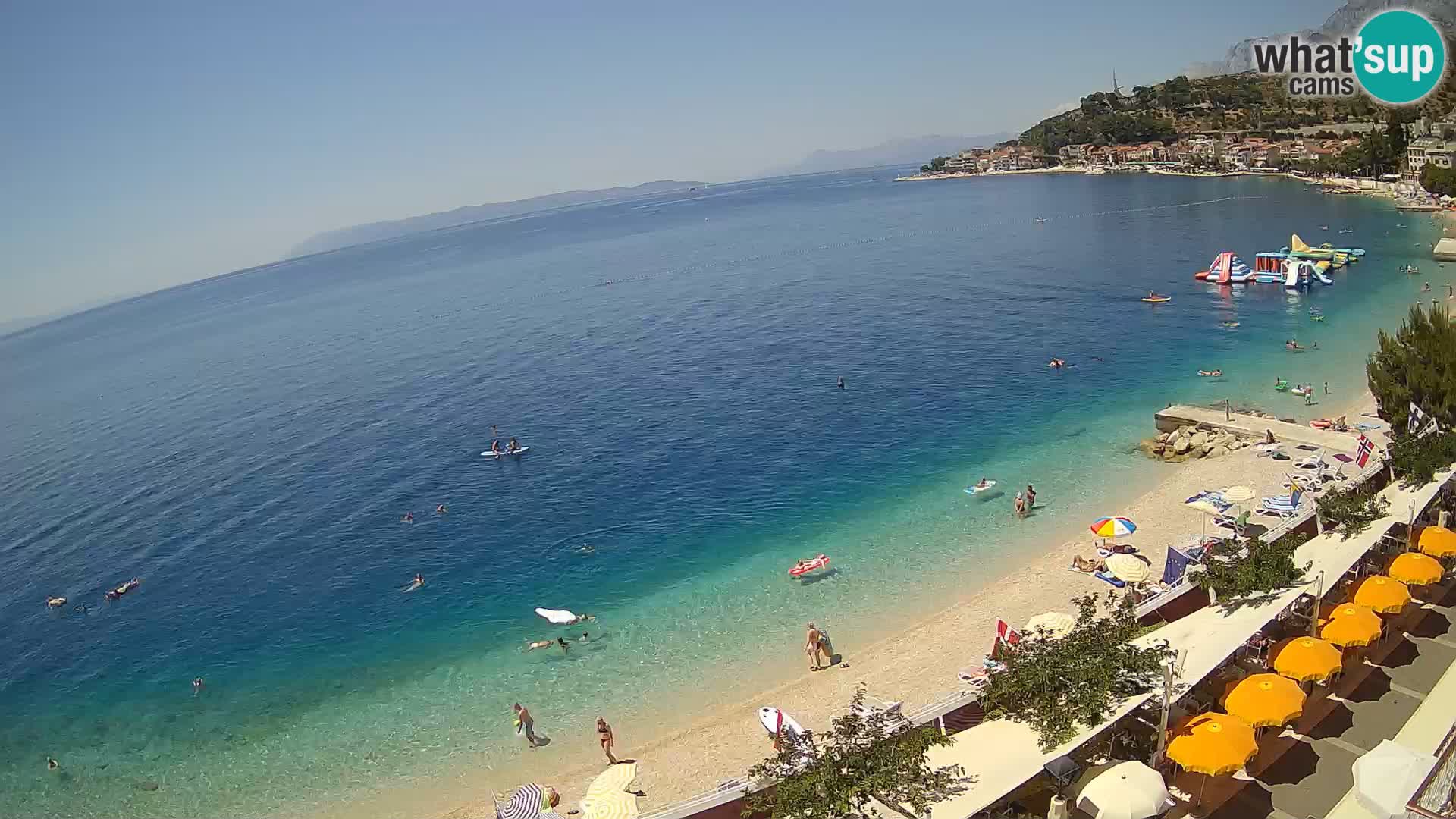 Vue de plage in Podgora