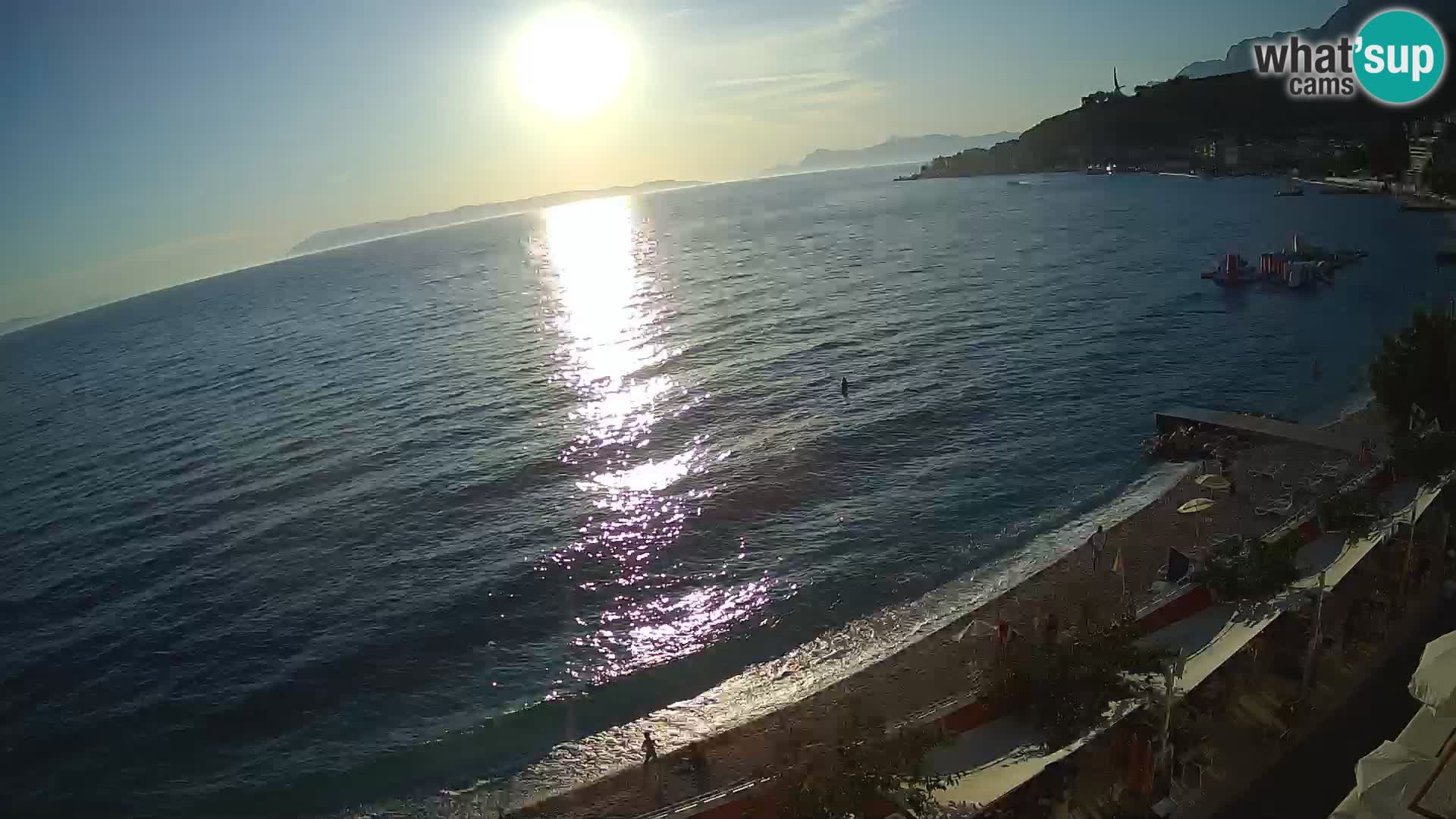 Panorama della spiaggia a Podgora