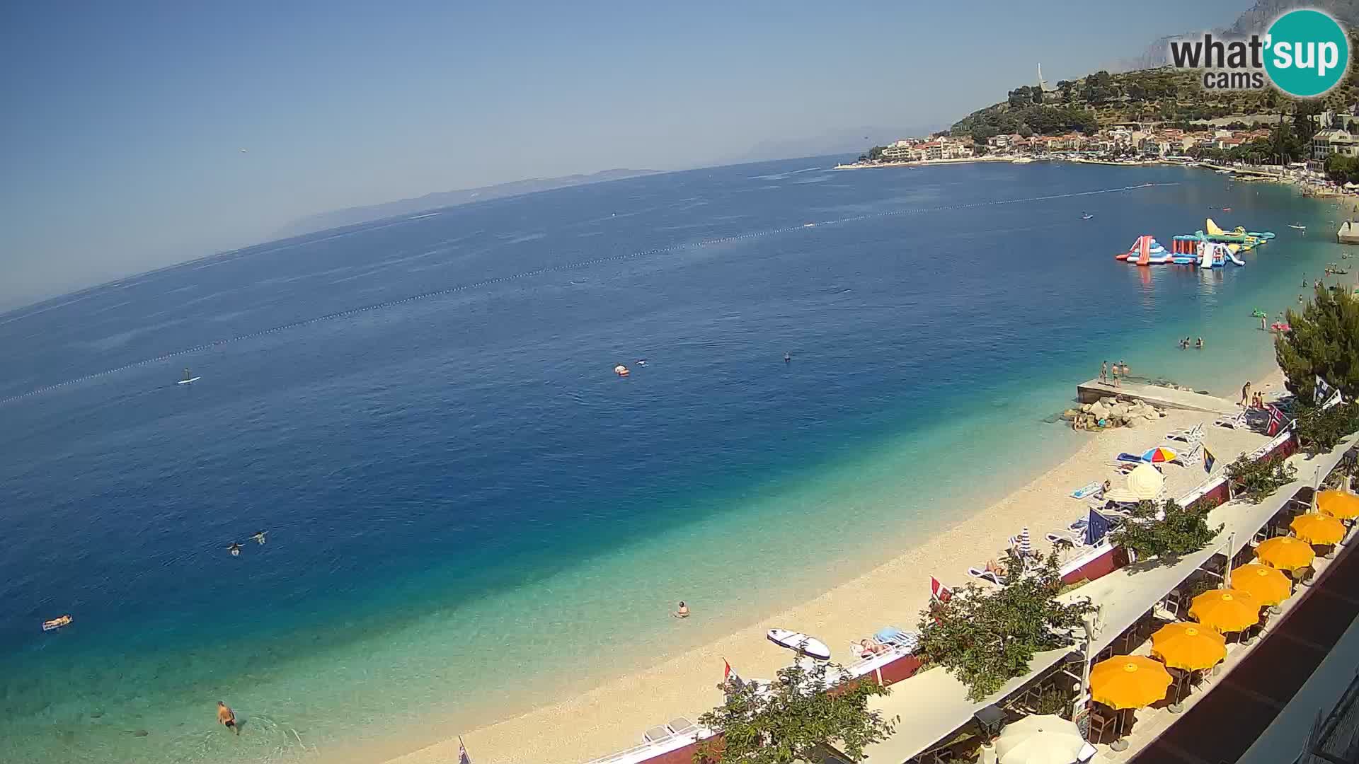 Panorama della spiaggia a Podgora