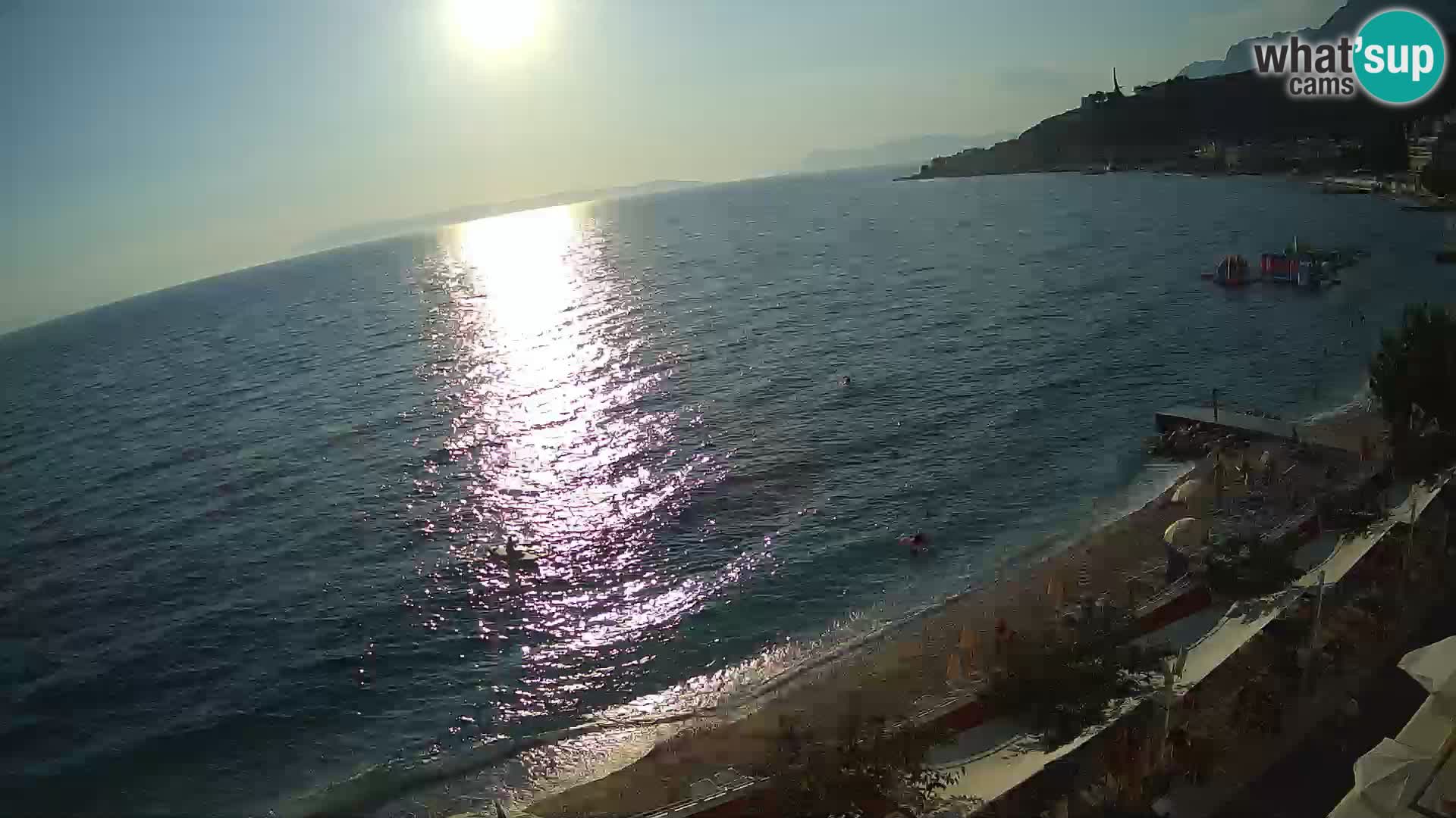 Vue de plage in Podgora