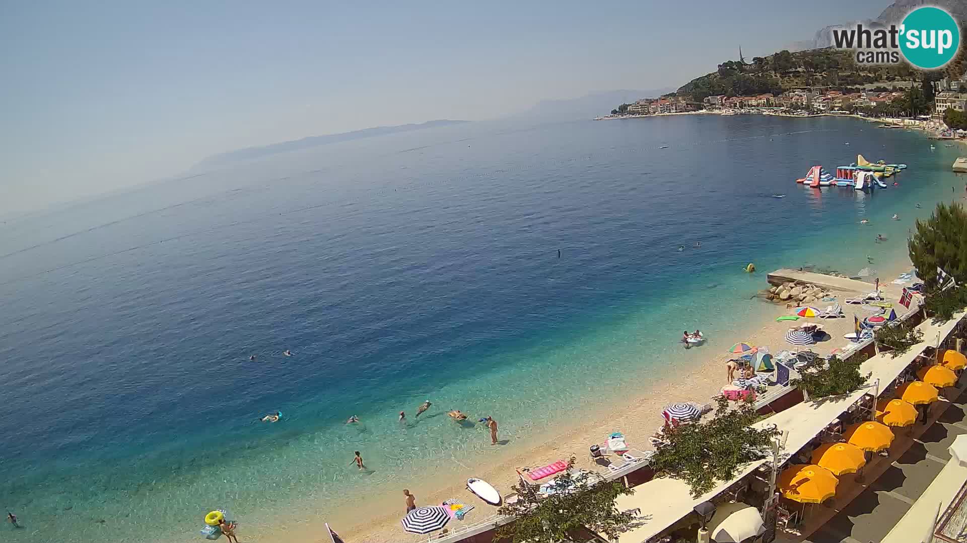 Panorama della spiaggia a Podgora
