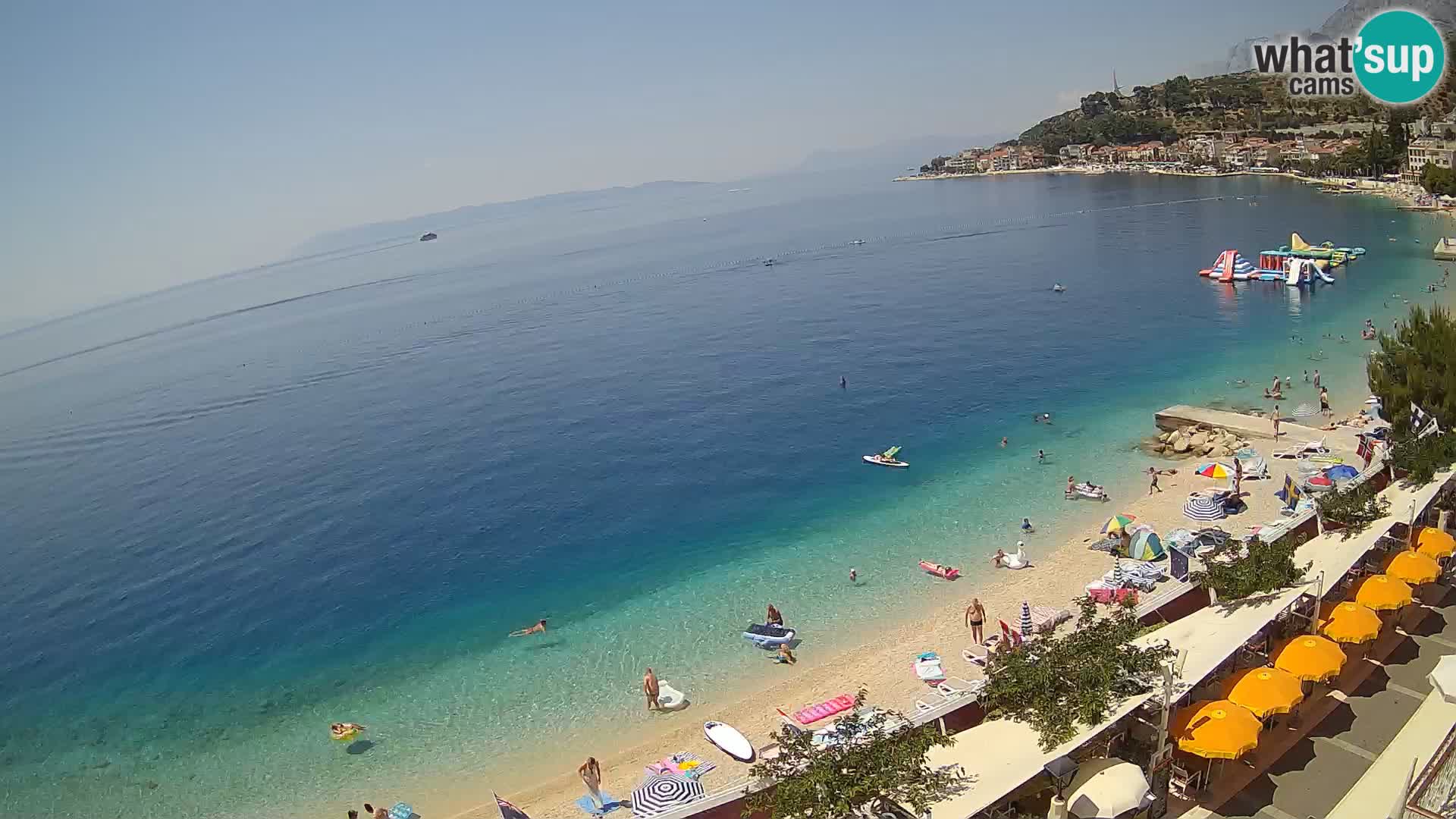 Panorama della spiaggia a Podgora