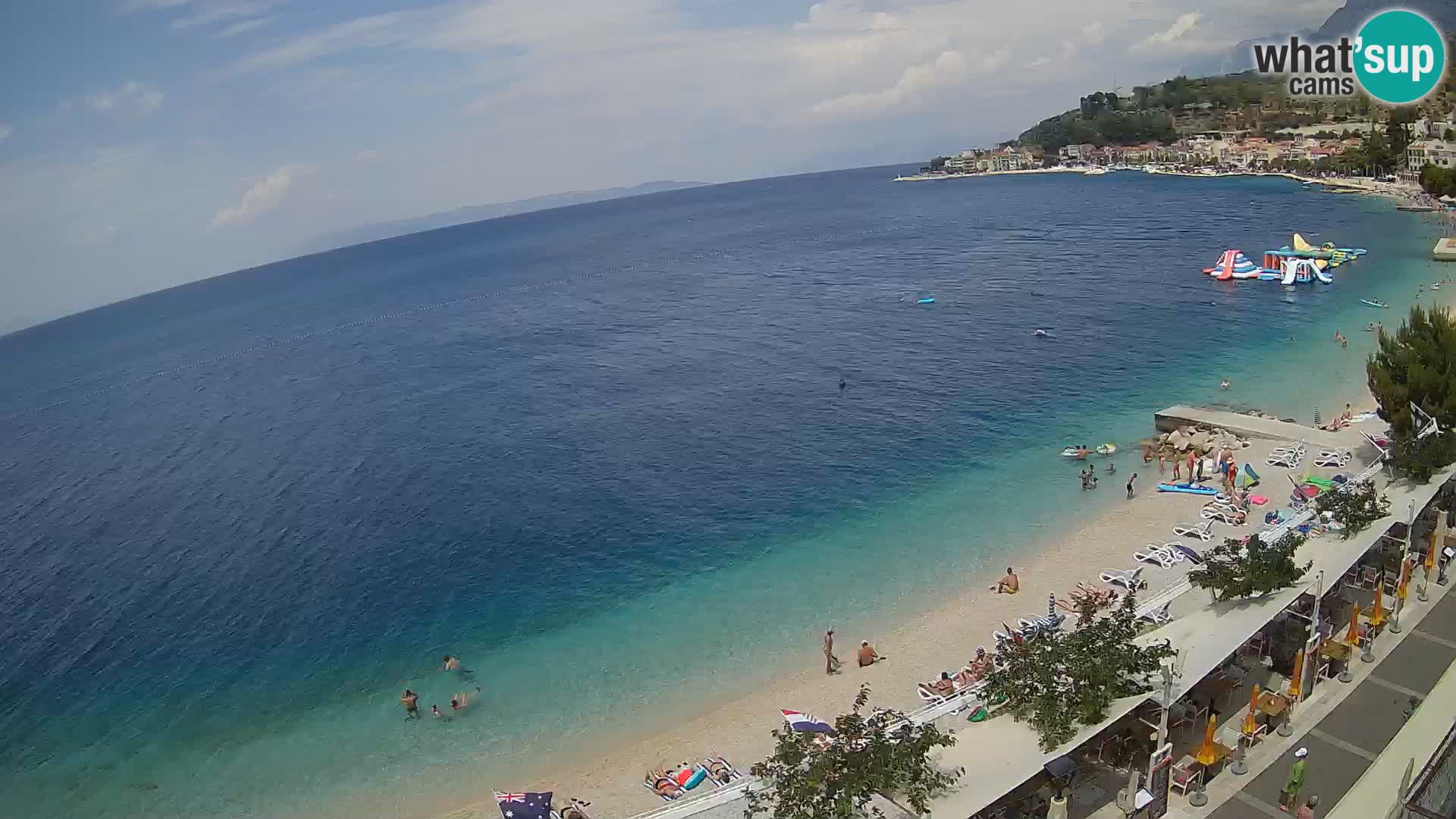 Panorama della spiaggia a Podgora