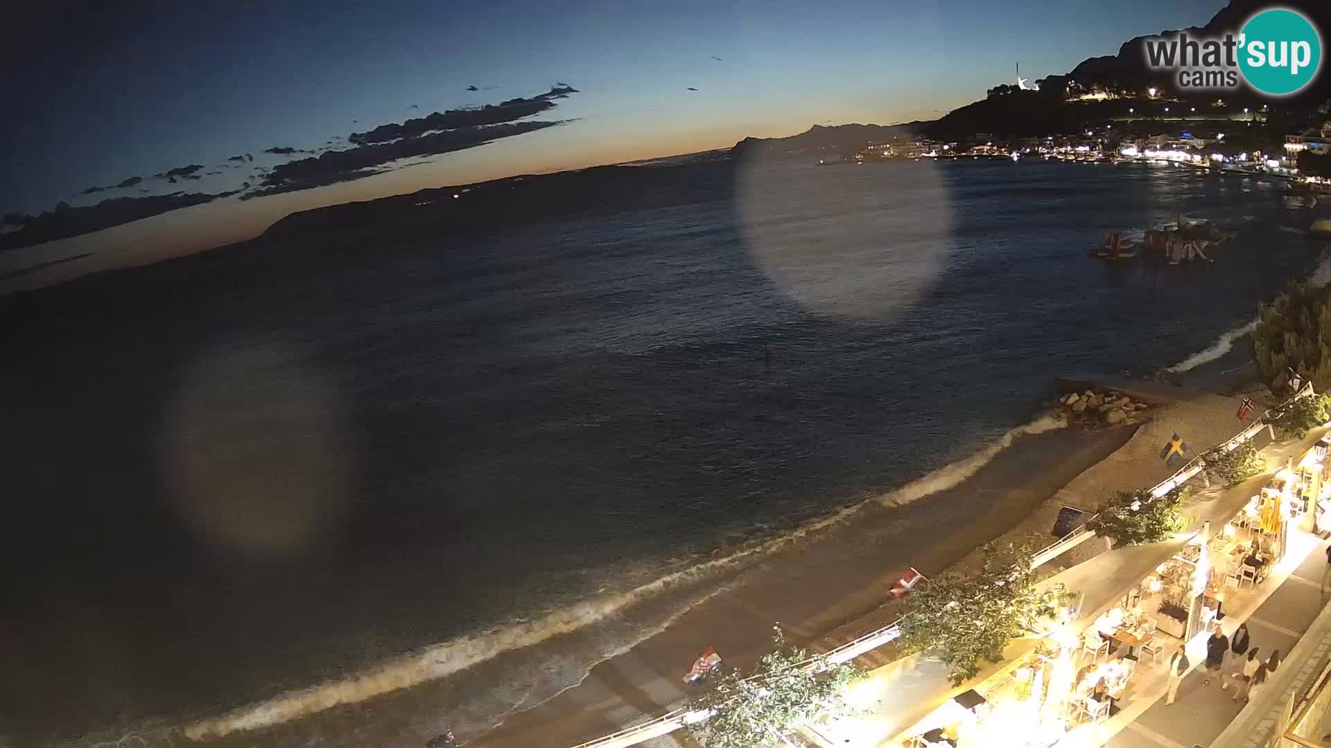 Panorama della spiaggia a Podgora