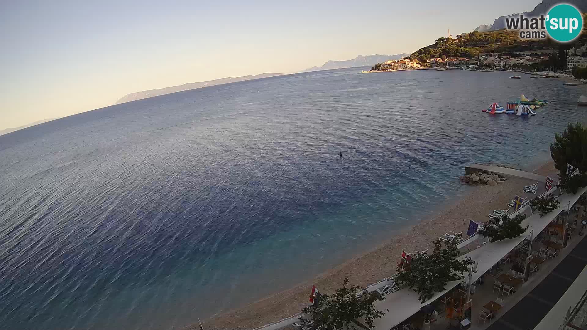 Panorama della spiaggia a Podgora