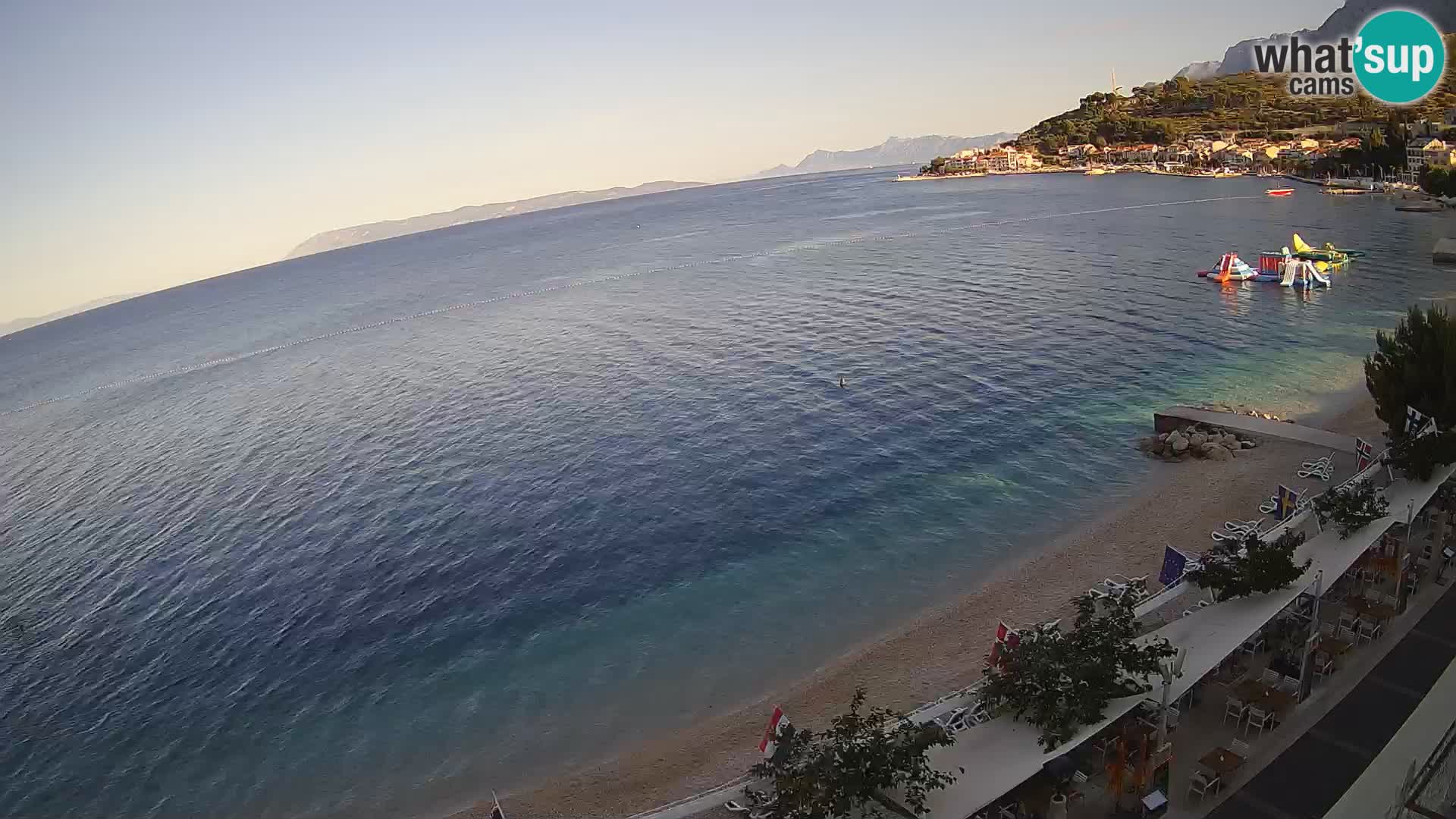 Panorama della spiaggia a Podgora