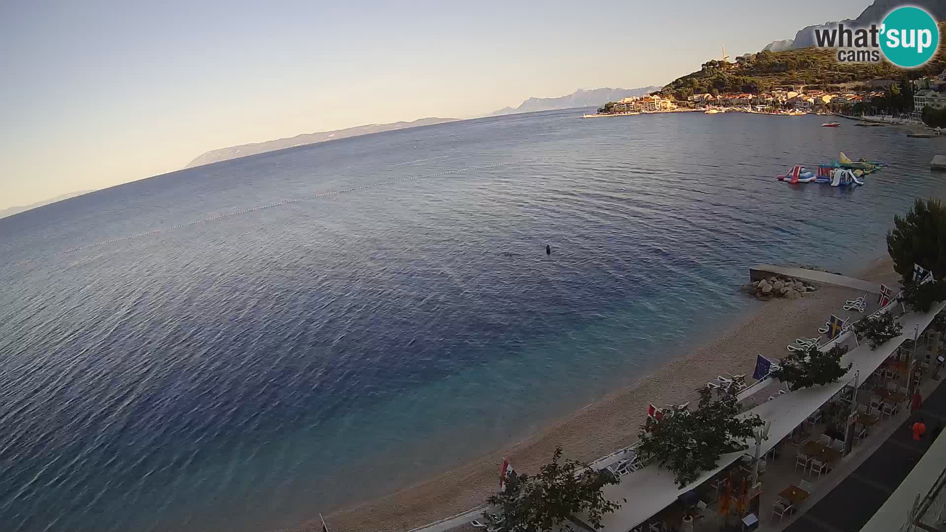 Vue de plage in Podgora