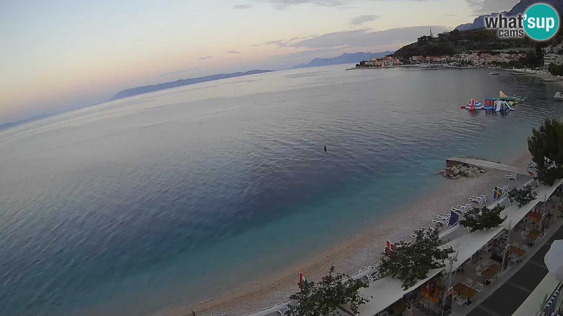 Panorama della spiaggia a Podgora