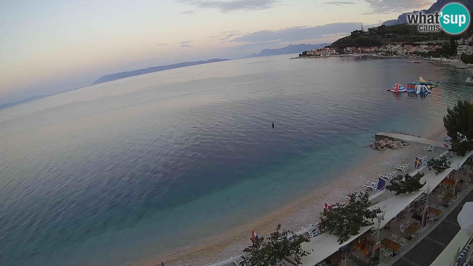 Vue de plage in Podgora