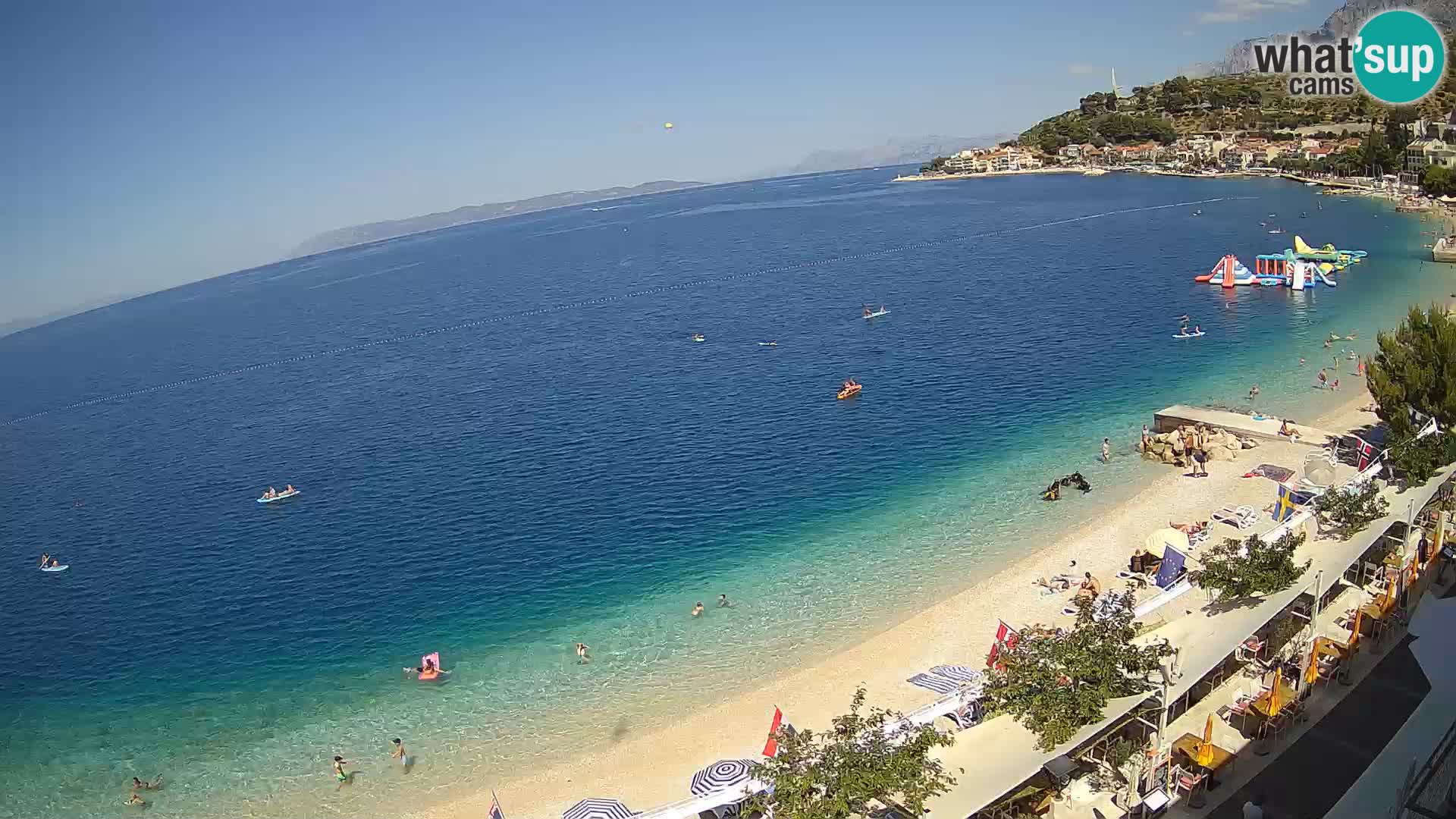 Panorama della spiaggia a Podgora