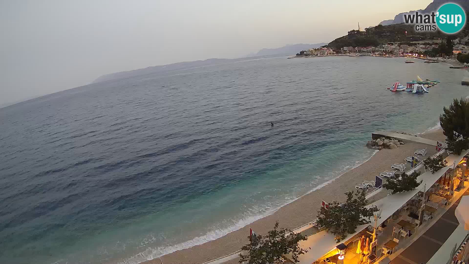 Panorama della spiaggia a Podgora
