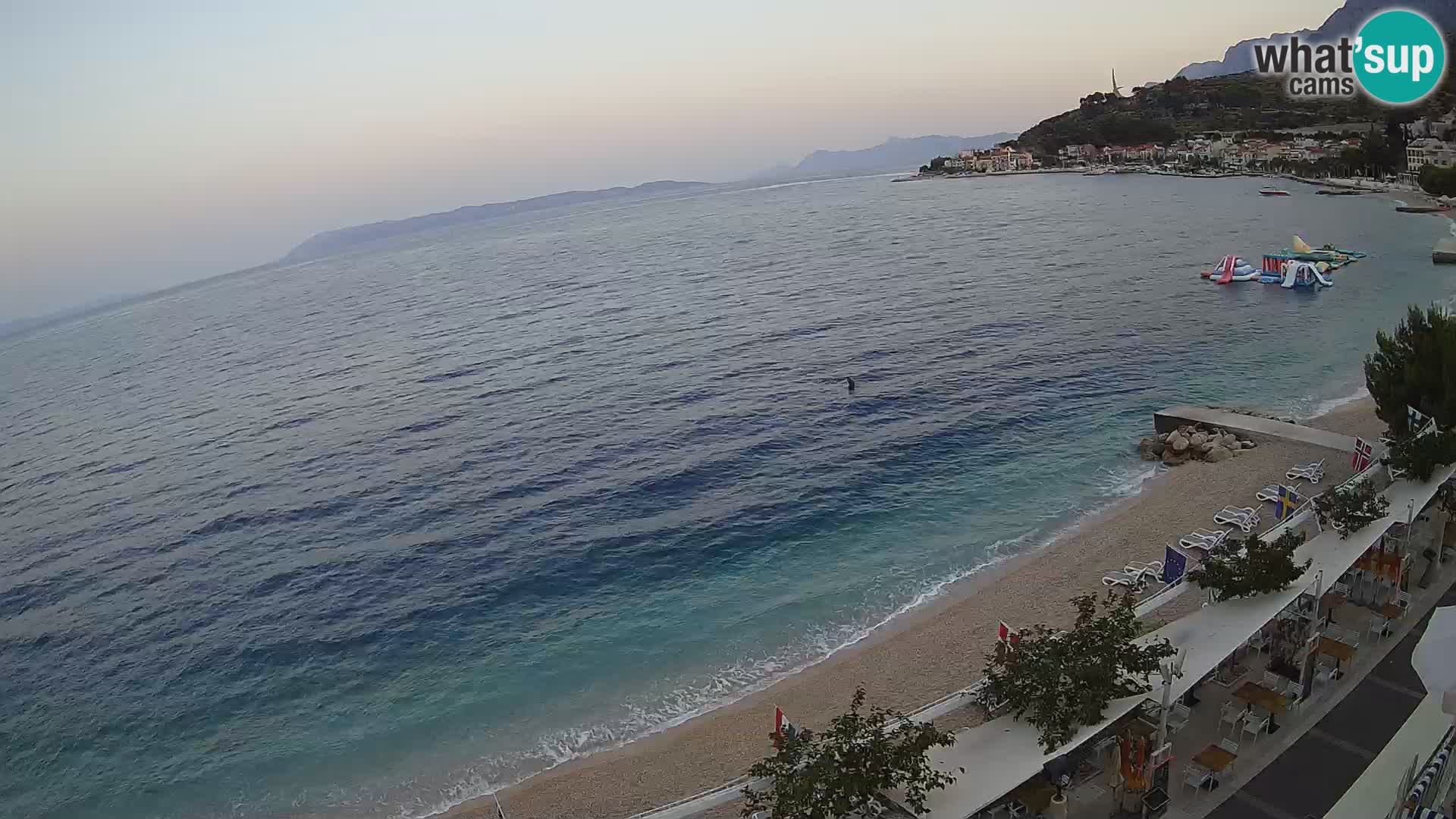 Vue de plage in Podgora