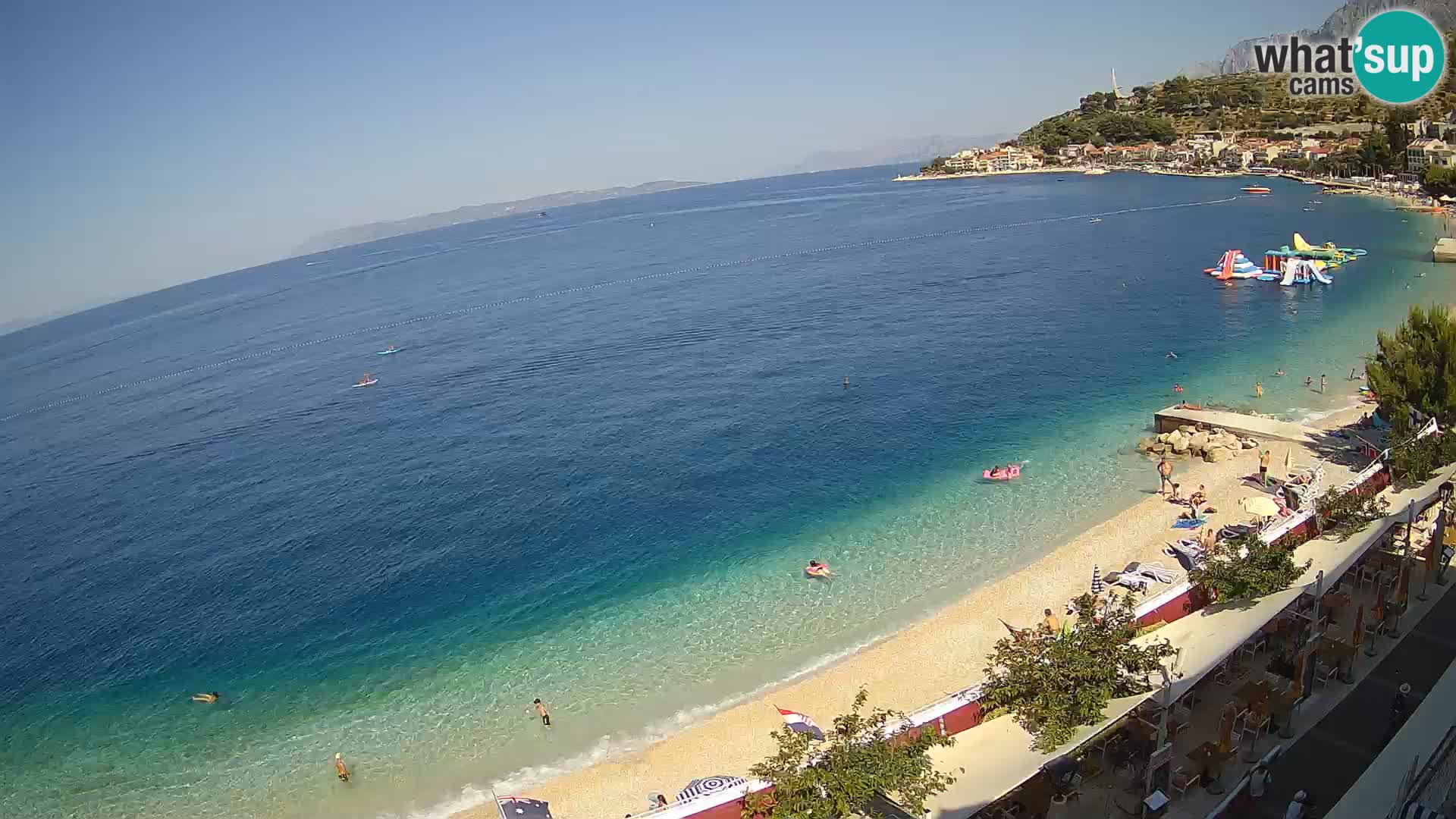 Panorama della spiaggia a Podgora