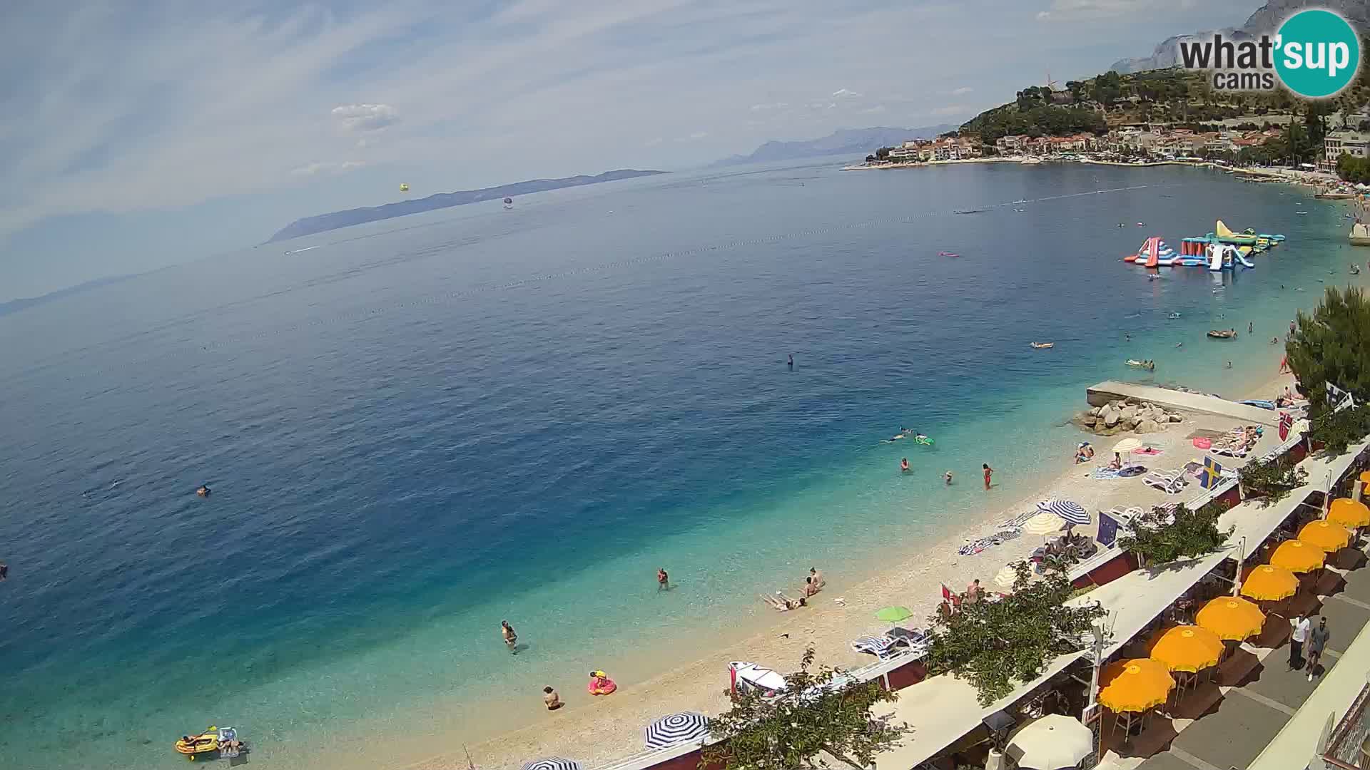 Panorama della spiaggia a Podgora