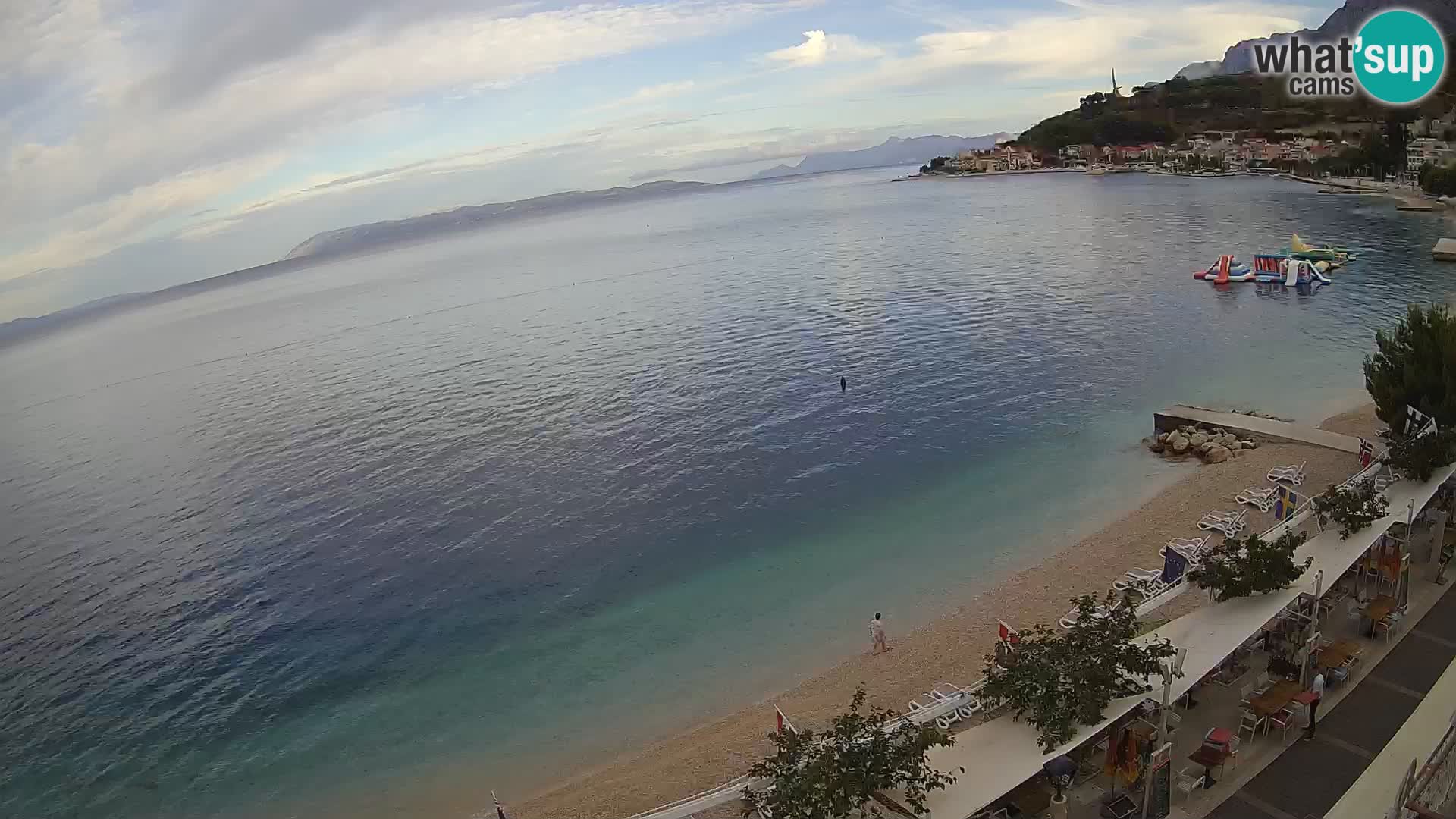 Panorama della spiaggia a Podgora