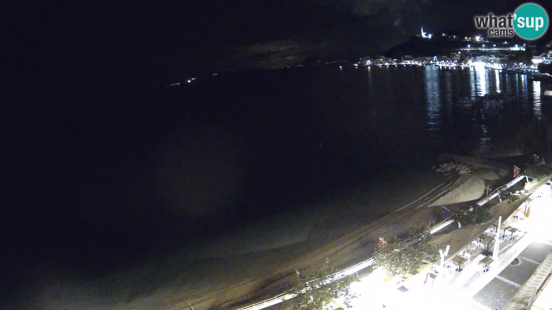 Panorama della spiaggia a Podgora