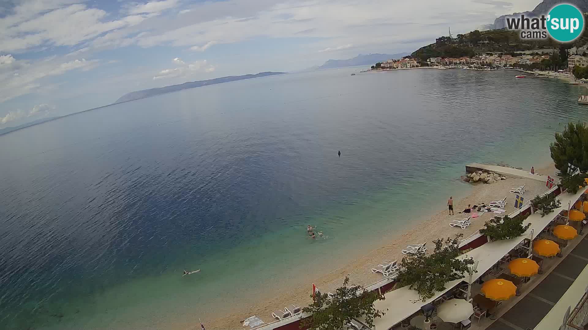 Panorama della spiaggia a Podgora