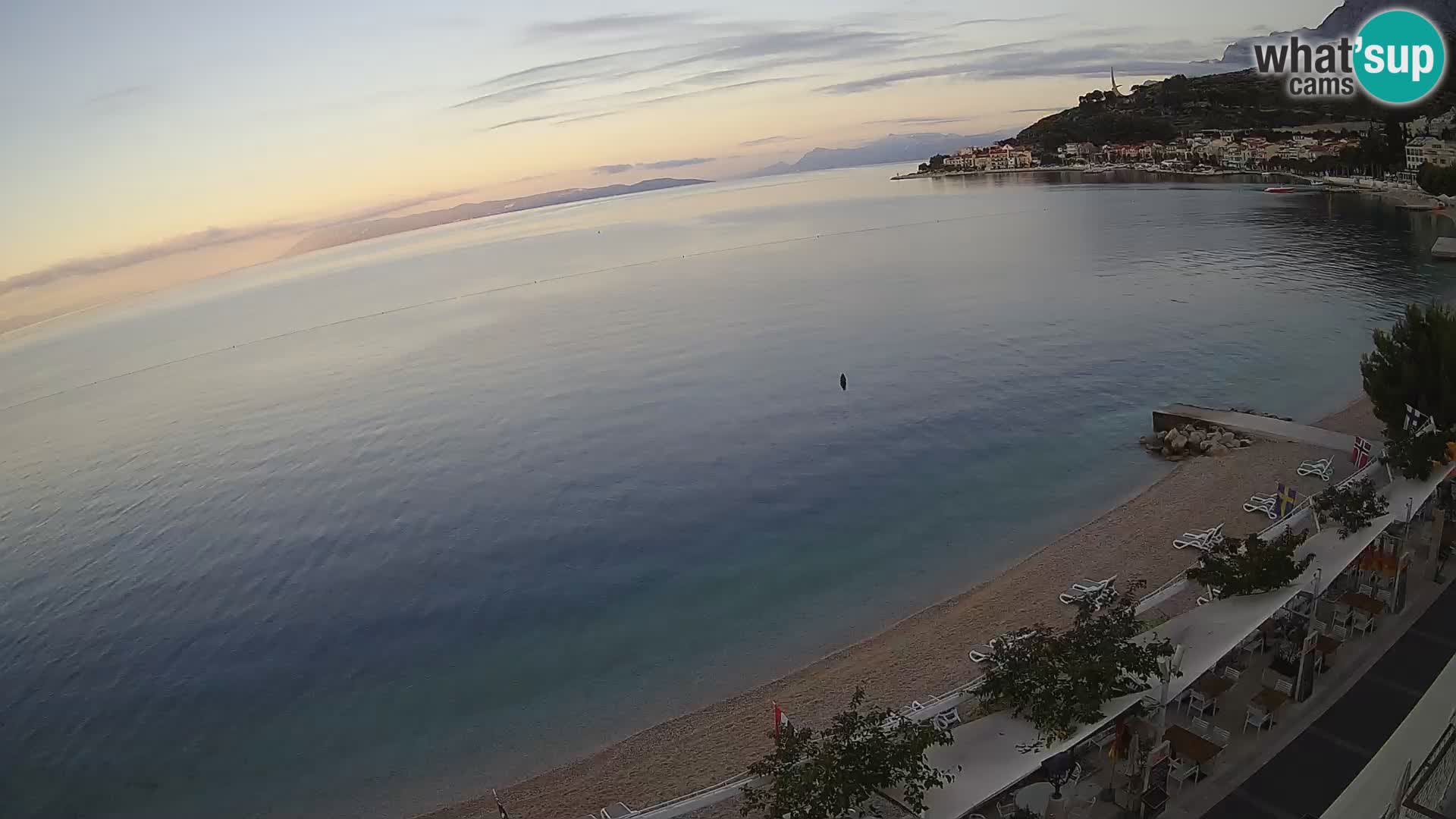 Vista de la playa in Podgora