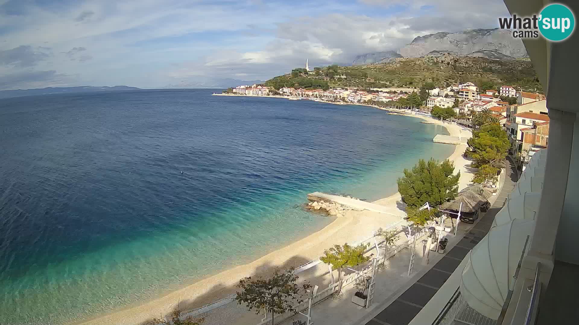 Panorama strand in Podgora