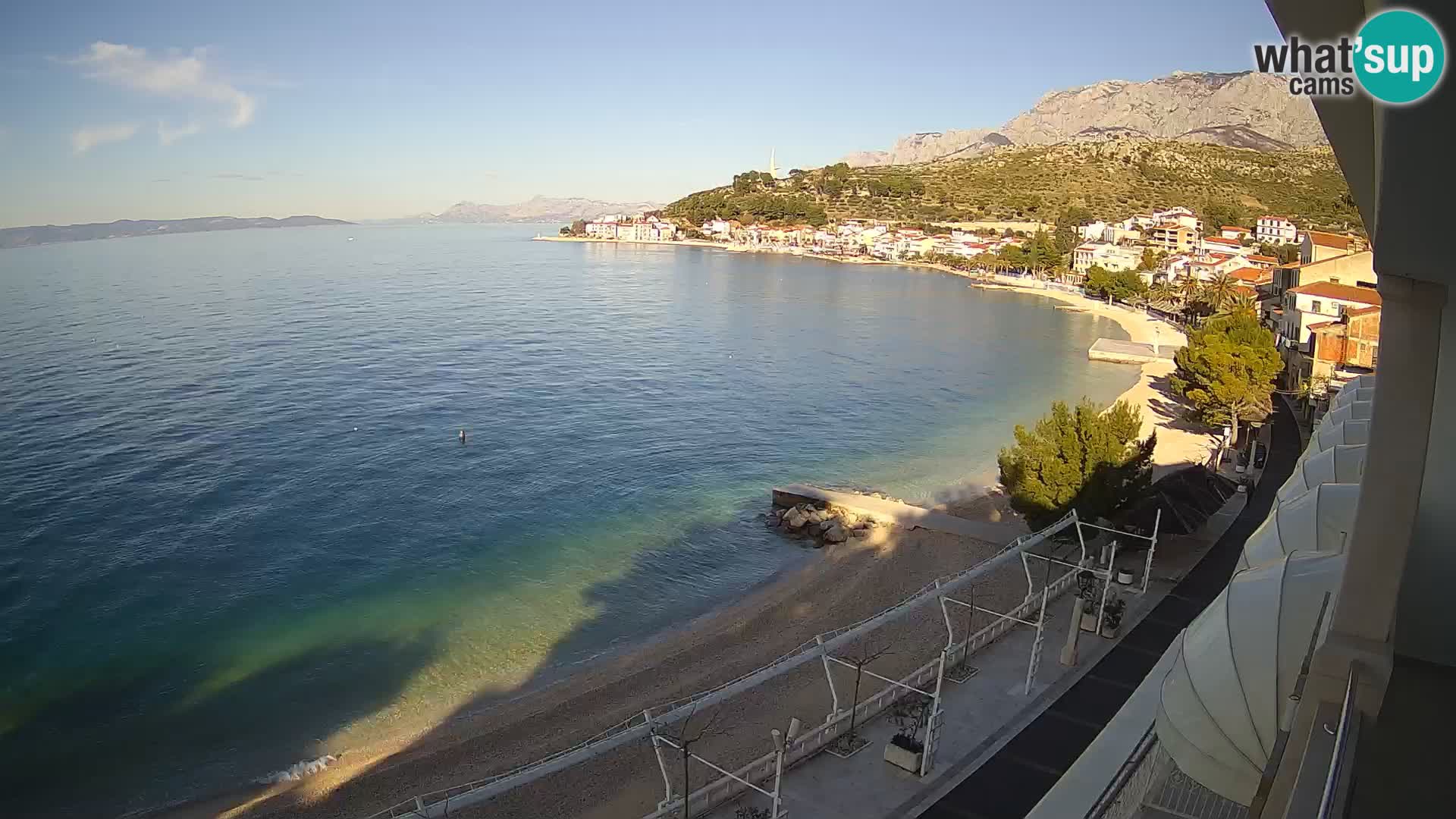 Vue de plage in Podgora