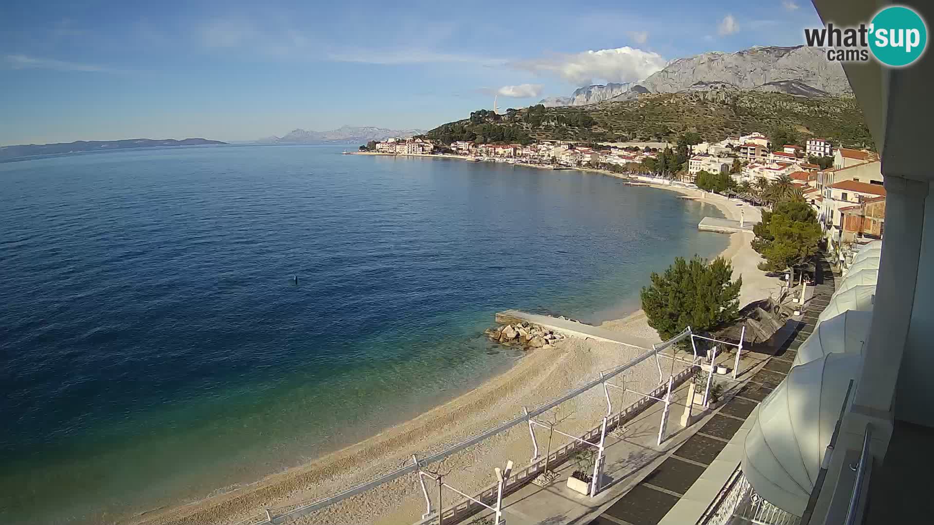 Panorama della spiaggia a Podgora