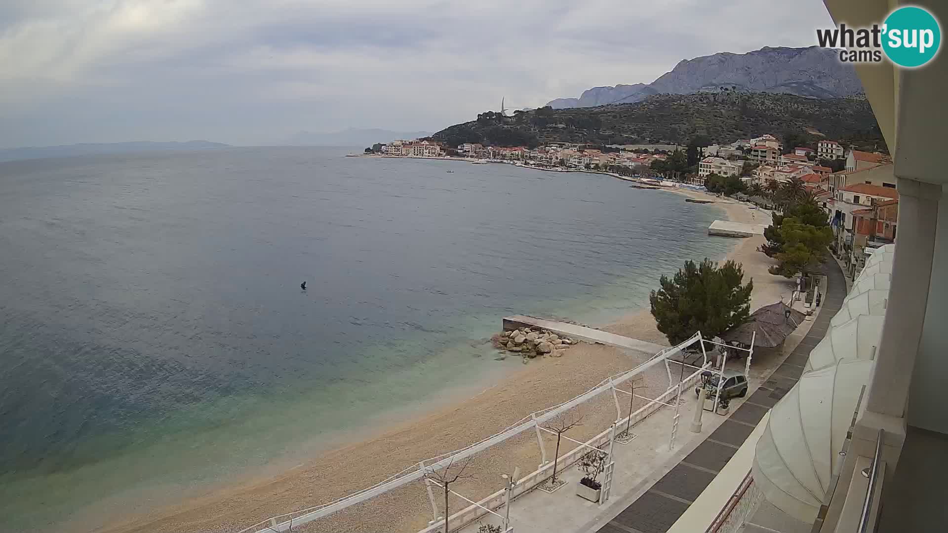 Vista de la playa in Podgora