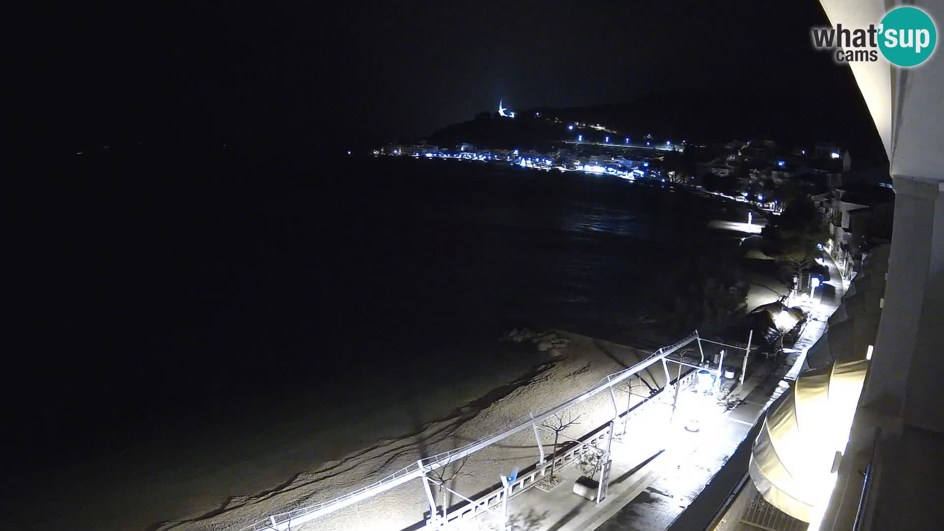 Panorama della spiaggia a Podgora