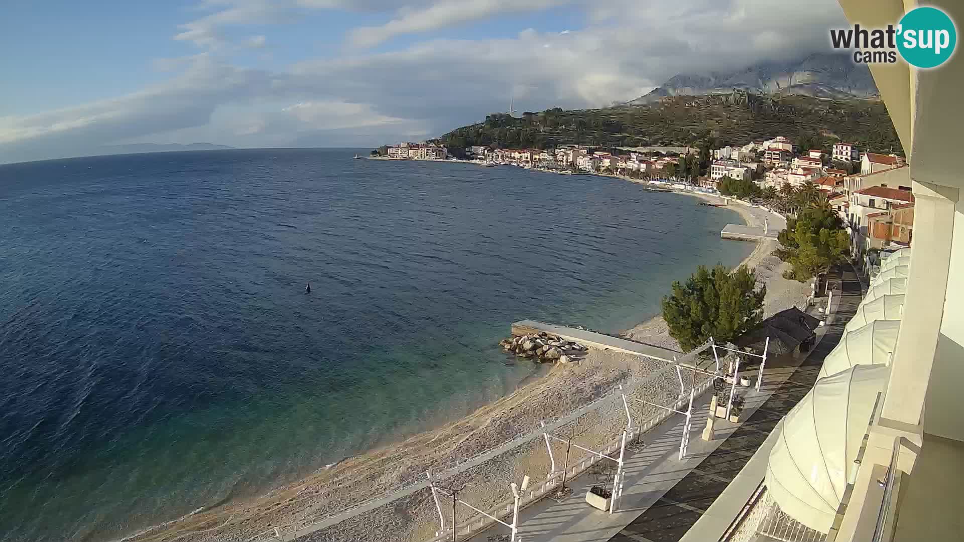 Vista de la playa in Podgora