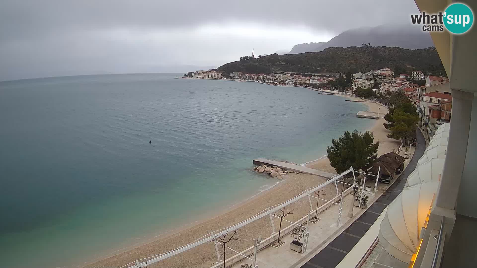 Panorama strand in Podgora