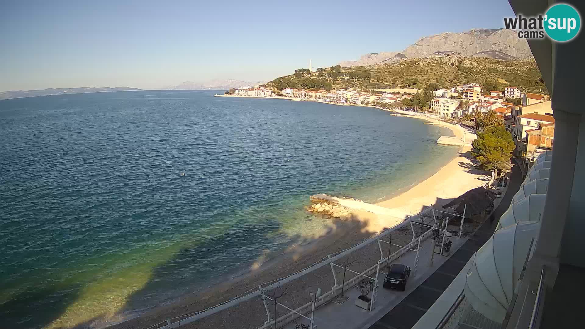 Vue de plage in Podgora