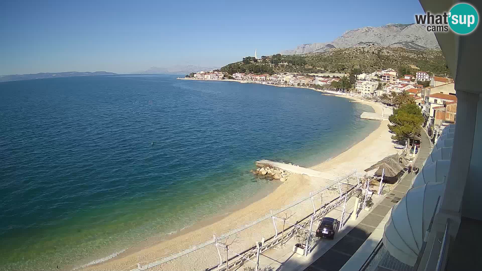 Vue de plage in Podgora
