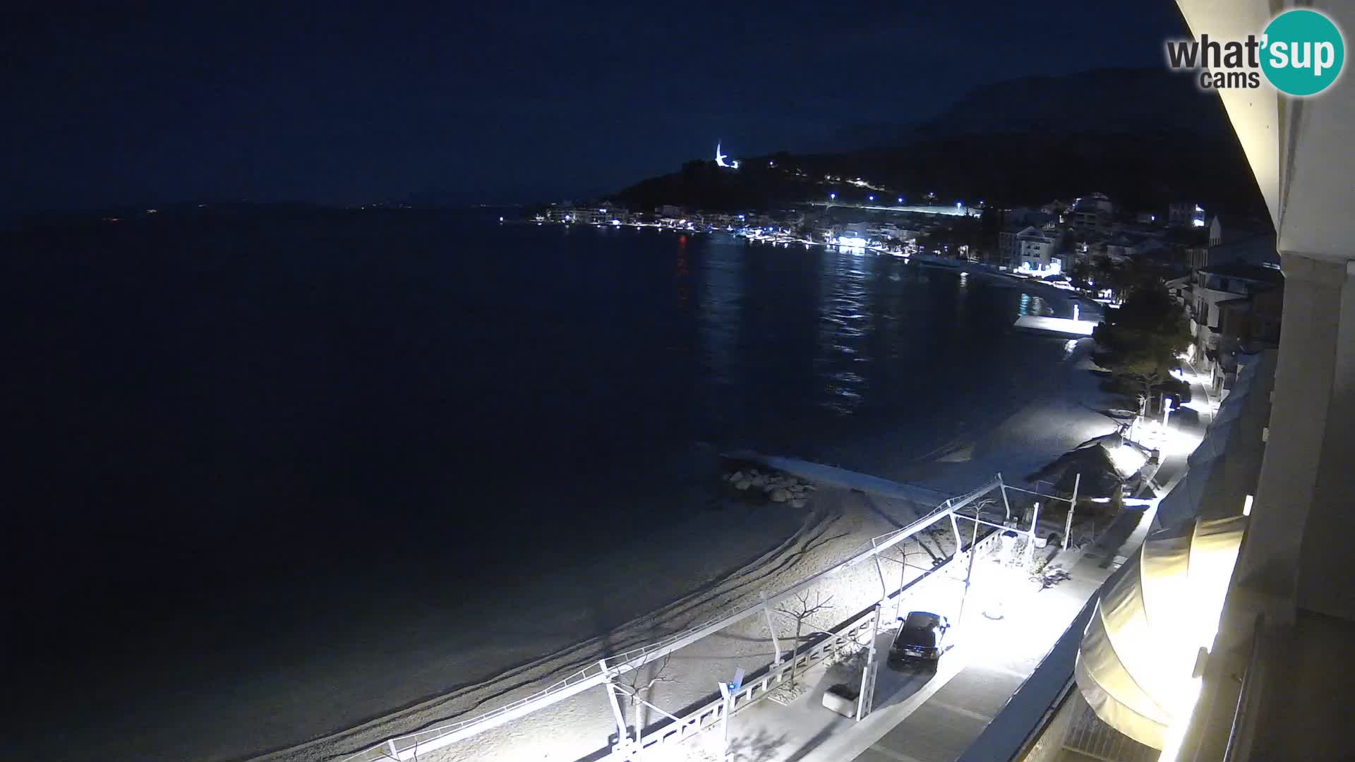 Panorama della spiaggia a Podgora