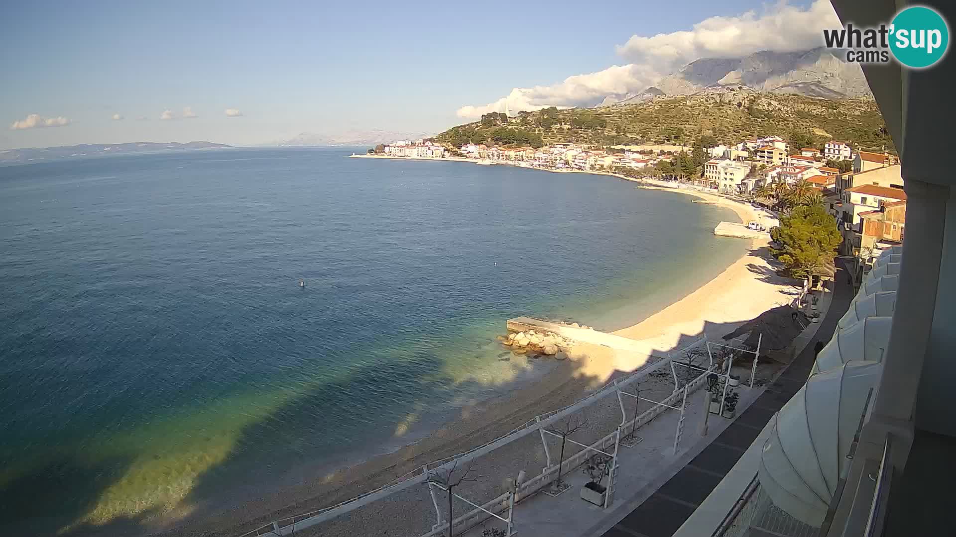 Vista de la playa in Podgora