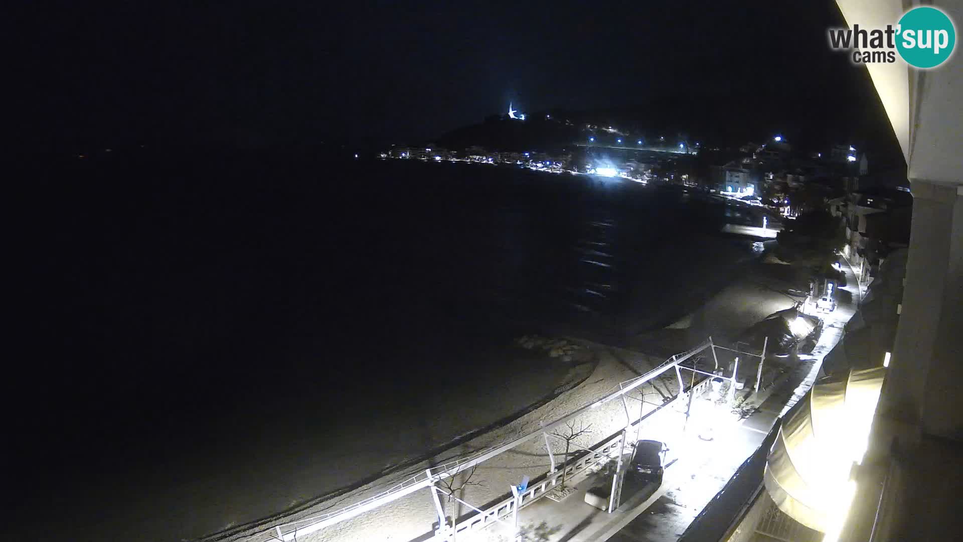 Vue de plage in Podgora