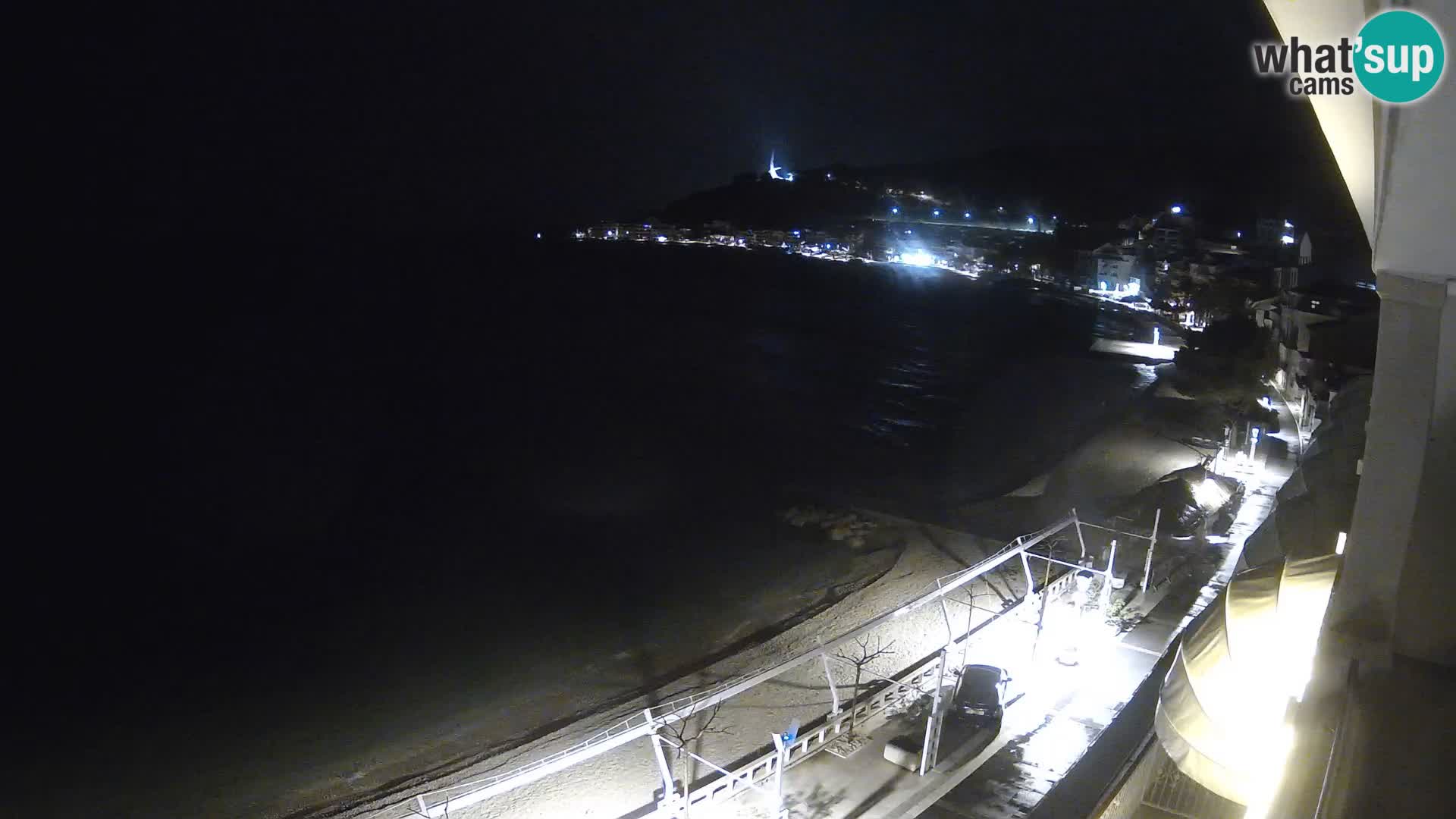 Panorama della spiaggia a Podgora