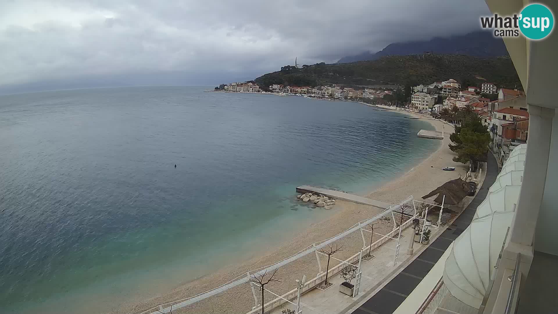 Pogled na plažu Podgori