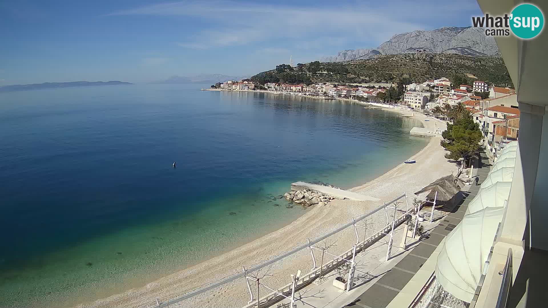 Vue de plage in Podgora