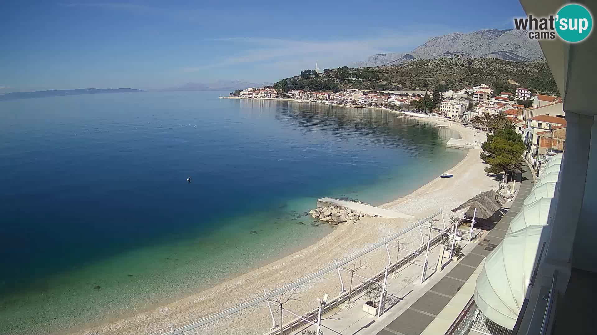 Vista de la playa in Podgora
